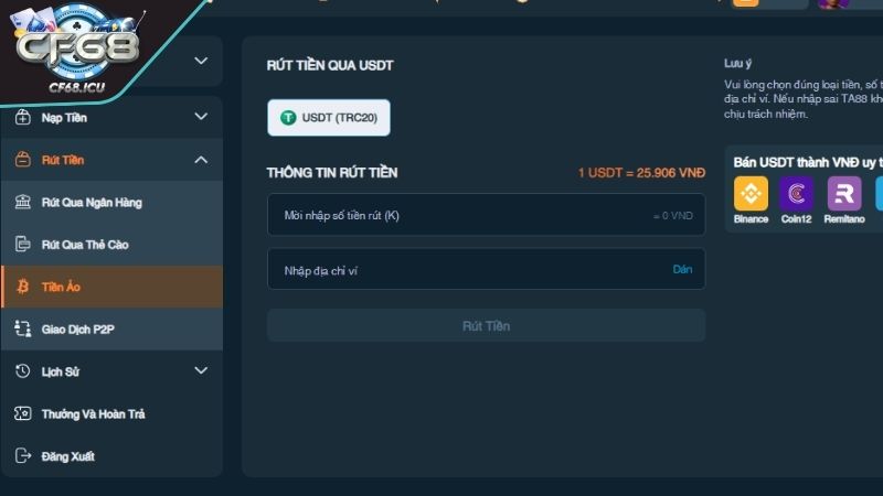 Những lưu ý quan trọng khi nhận thưởng từ tài khoản CF68